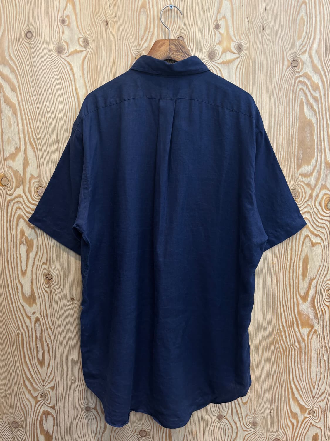 폴로 린넨 반팔 셔츠 네이비 상품이미지4