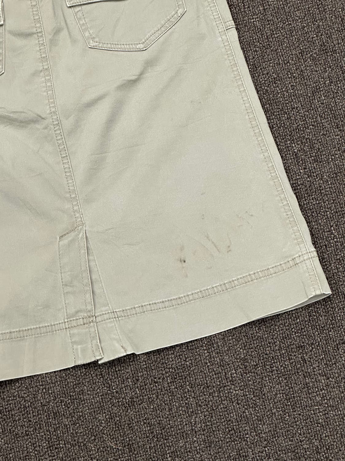 OS)Japanese vintage 베이지 카고 미디 스커트 (이염) 상품이미지5