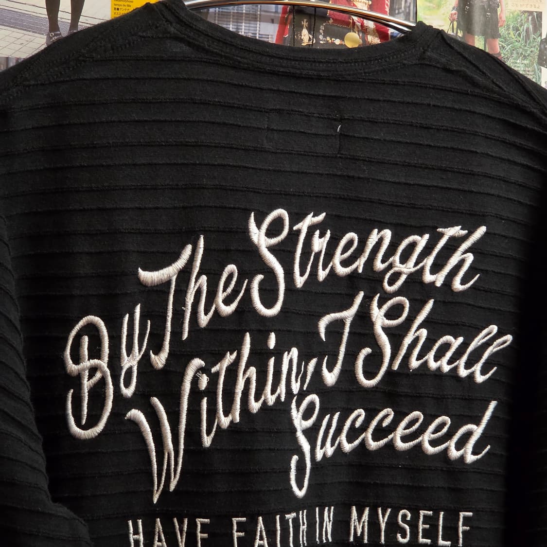 JPN 스트라이프 자수 롱슬리브 상품이미지5