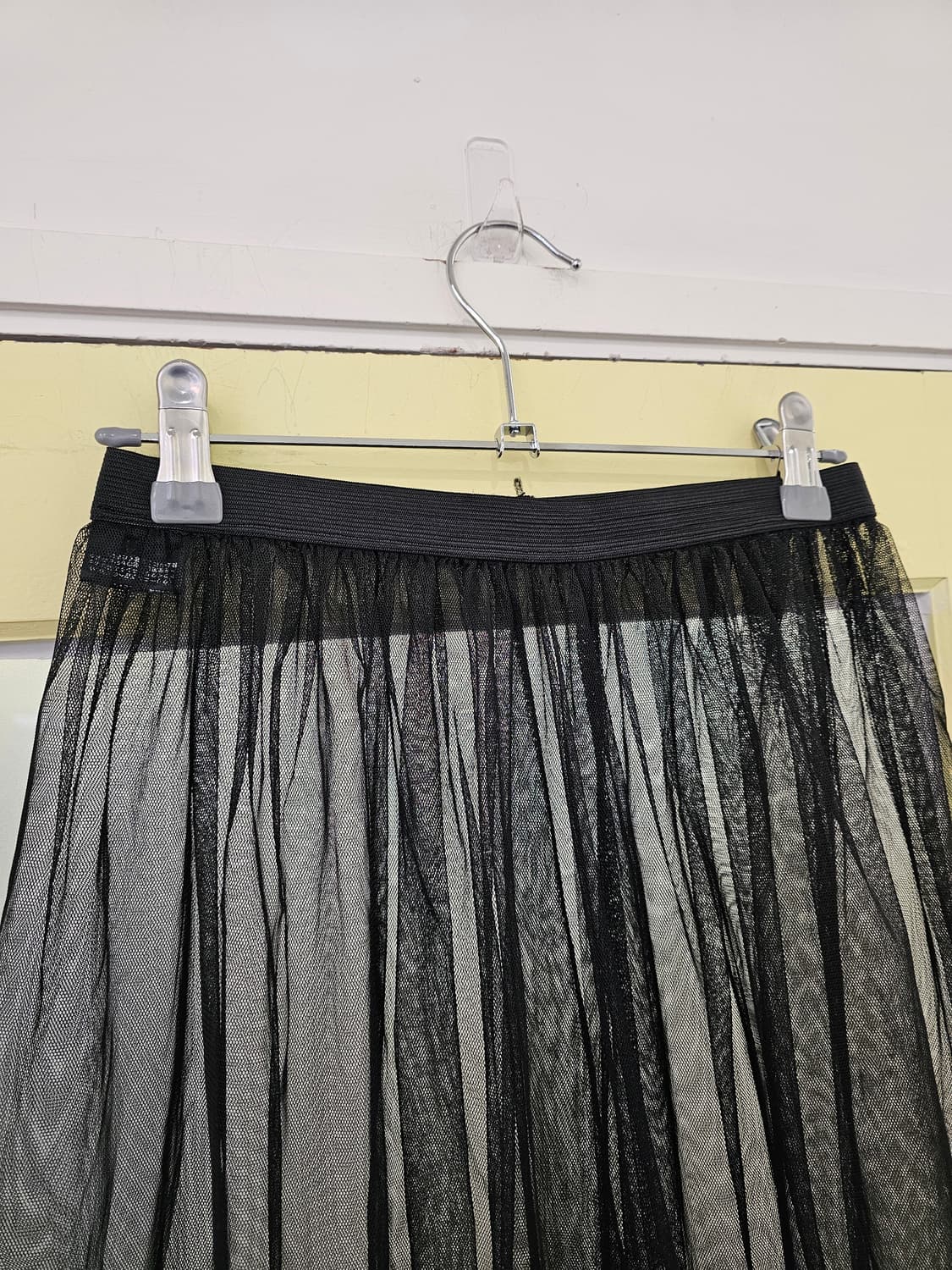 블랙 롱 시스루 스커트 상품이미지3