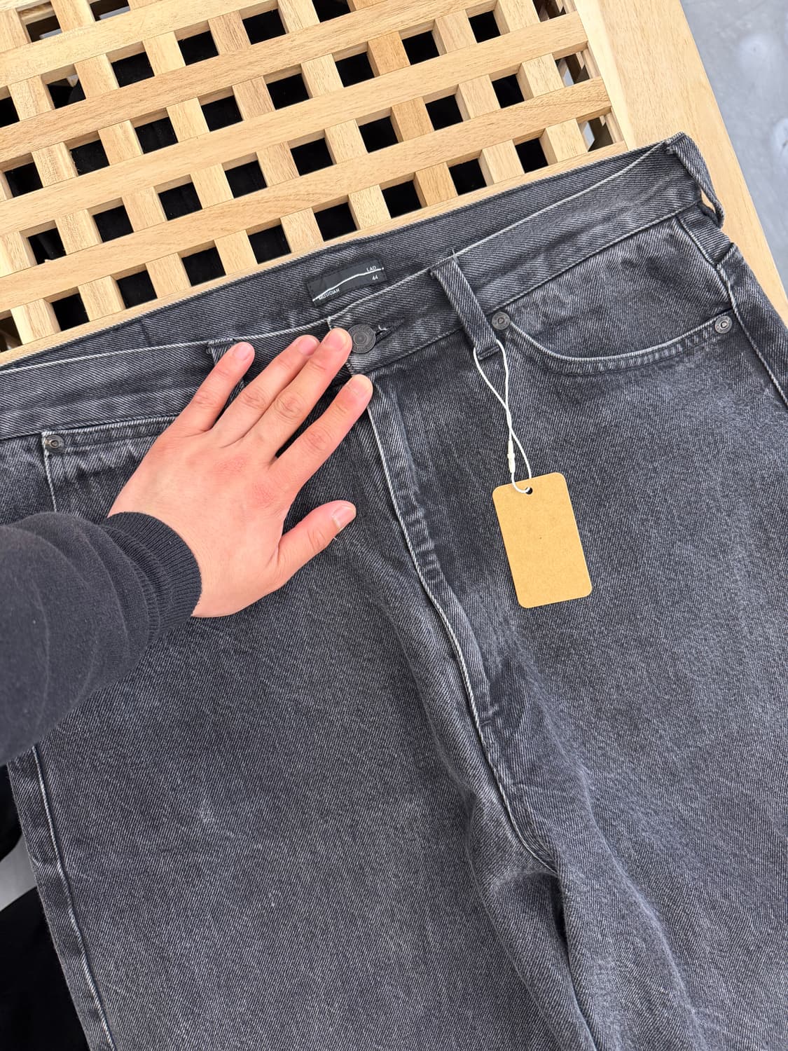 LAD MUSICIAN WIDE DENIM 라드뮤지션 흑청데님팬츠 상품이미지5