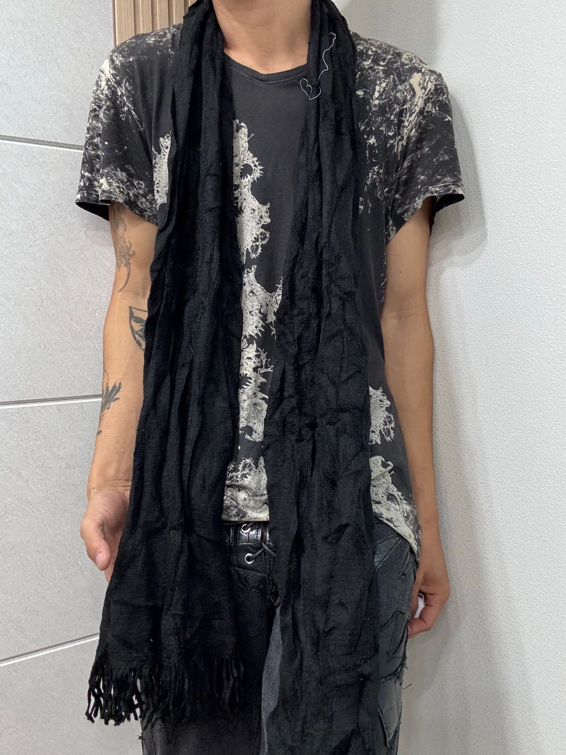 11. Black minimal scarf 2.8 상품이미지2