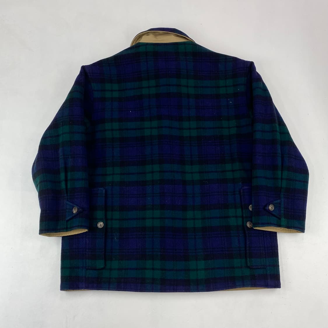 90s 폴로 블랙와치 체크 모직&코튼 리버시블 헌팅 자켓 (105) 상품이미지2