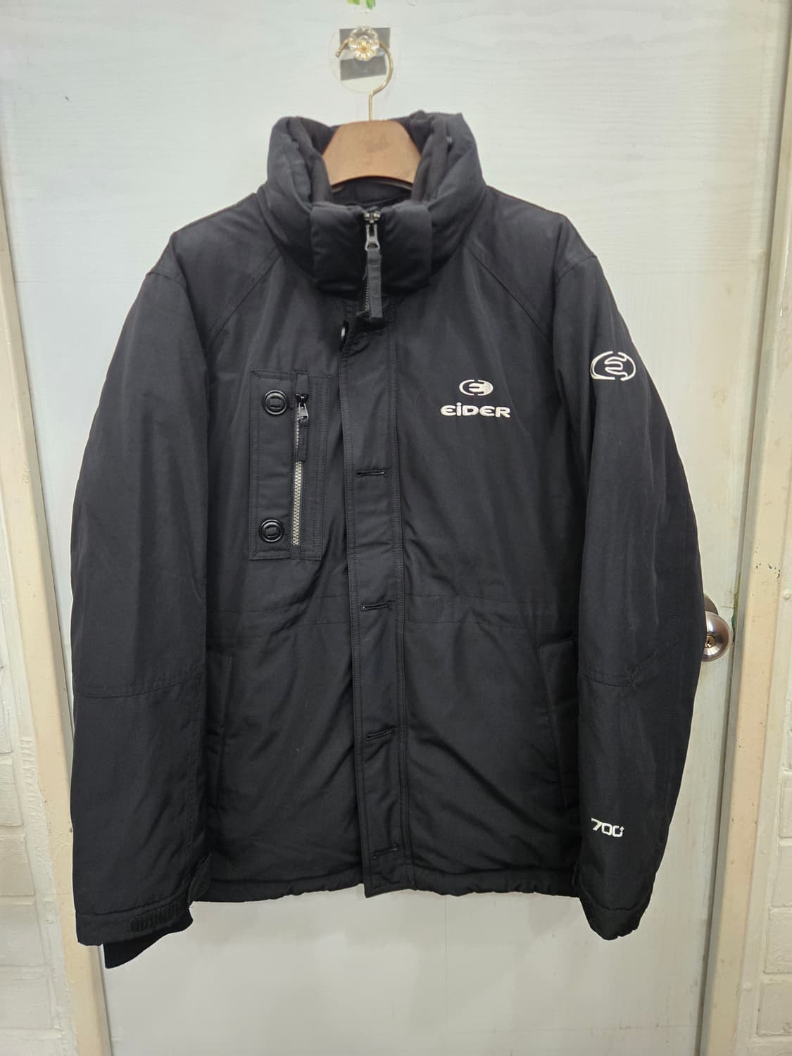 M,95)) EiDER 아이더 700 패딩! 블랙&화이트! 상태 굿~ 상품이미지1