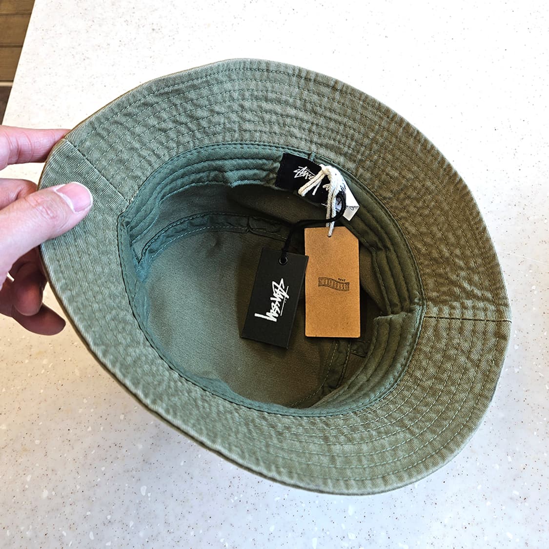 STUSSY / JP 코튼 카키그린 버킷햇 상품이미지4