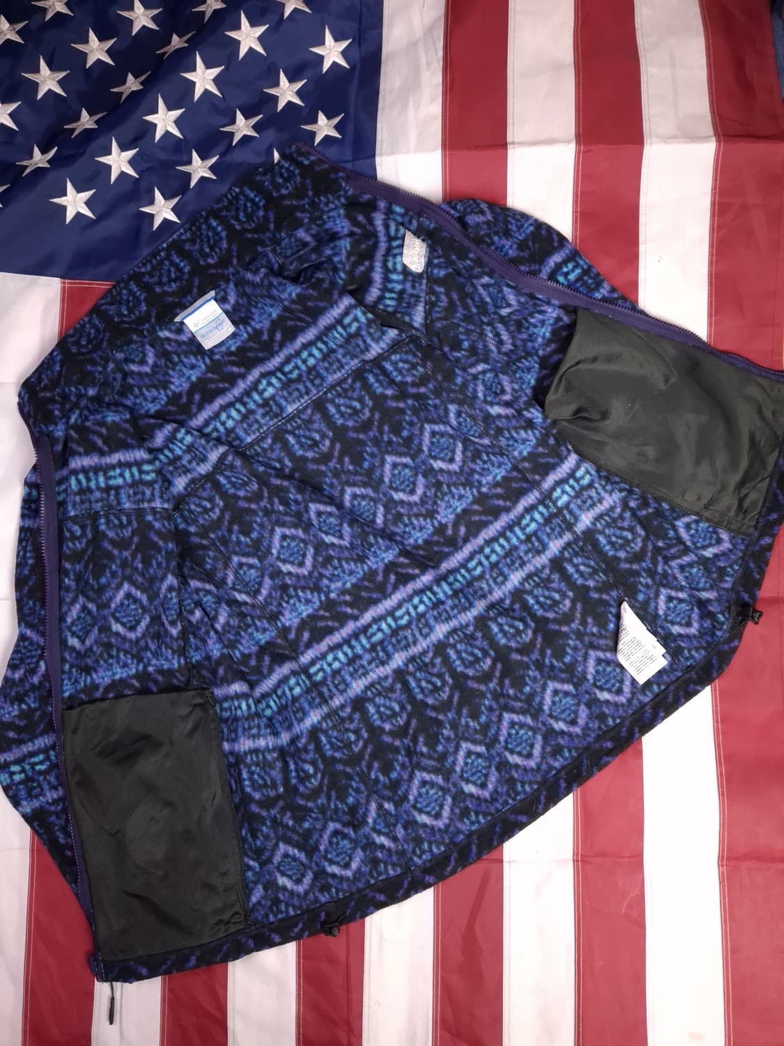 오리지날 컬럼비아 에스닉 블루멀티칼라 후리스 상품이미지9