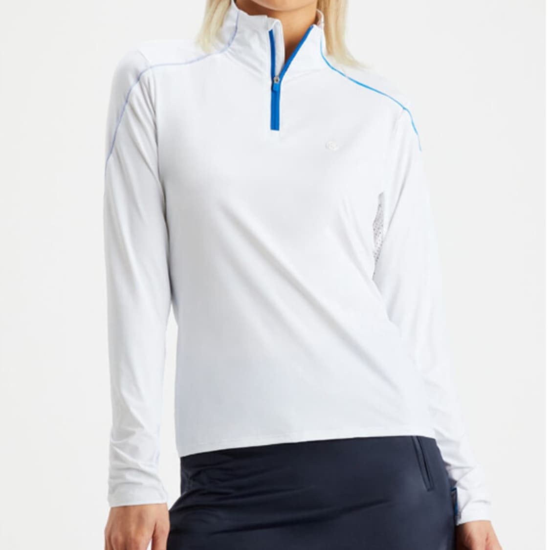 지포어 골프 썬 쉴드 반집업 긴팔 티 여성 S 여름가능 흰색 사랑봉봉 상품이미지1