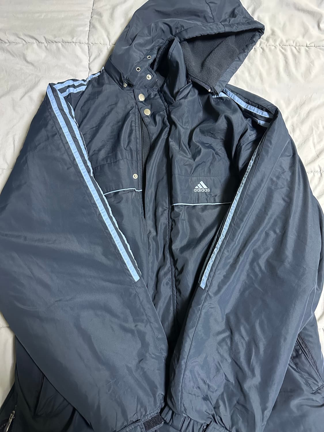 아디다스 빈티지 네이비 롱 야상 상품이미지2