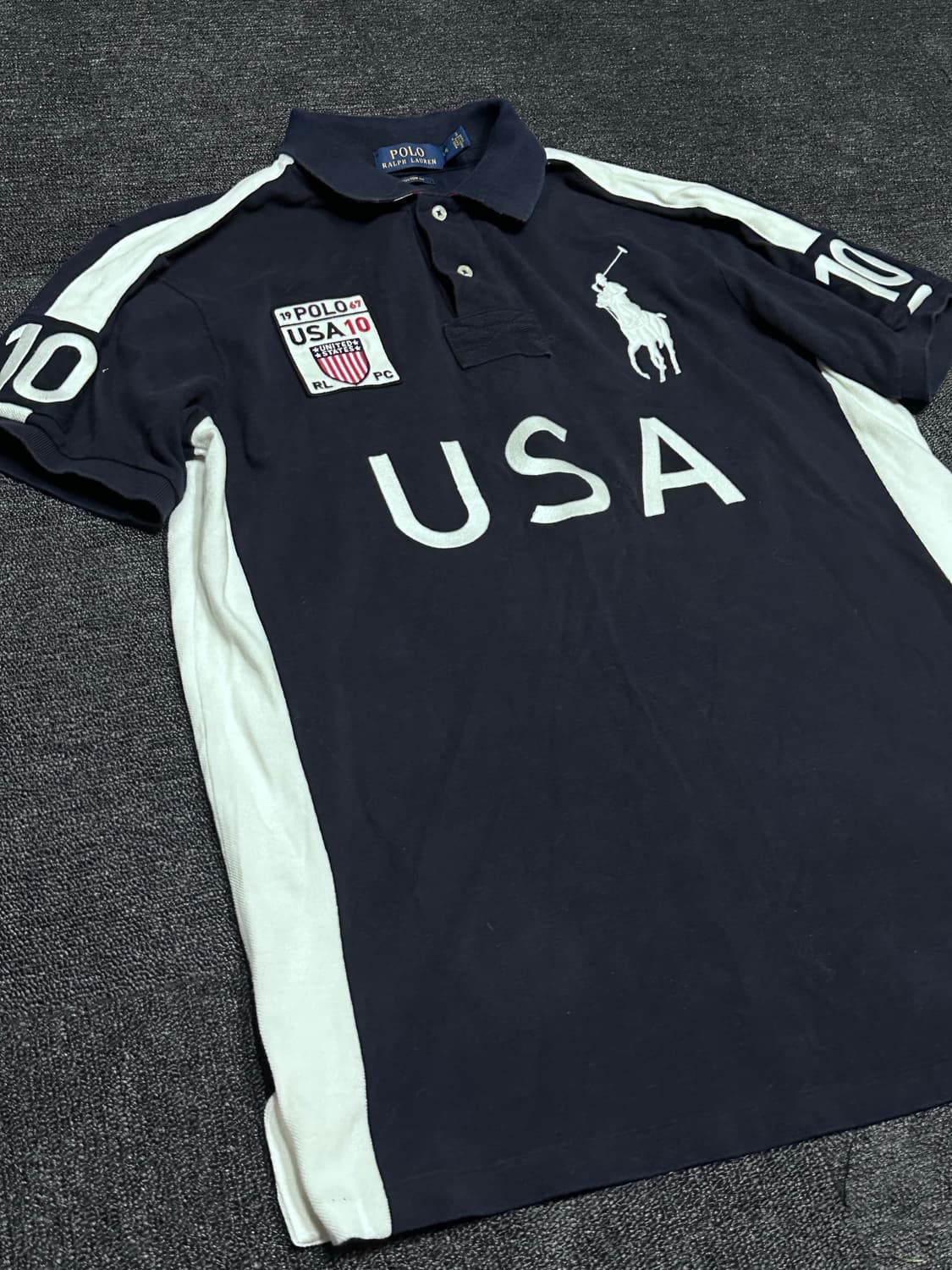 폴로 랄프로렌  USA  Rugby 빅로고  카라티 상품이미지4