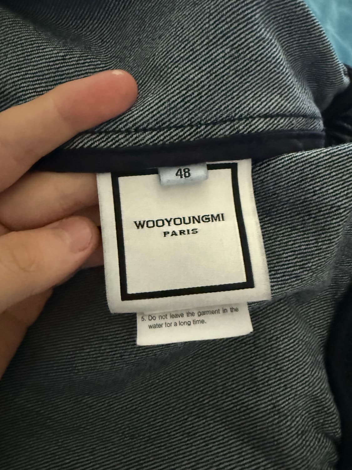 새상품급 우영미 데님 바시티 자켓  상품이미지4