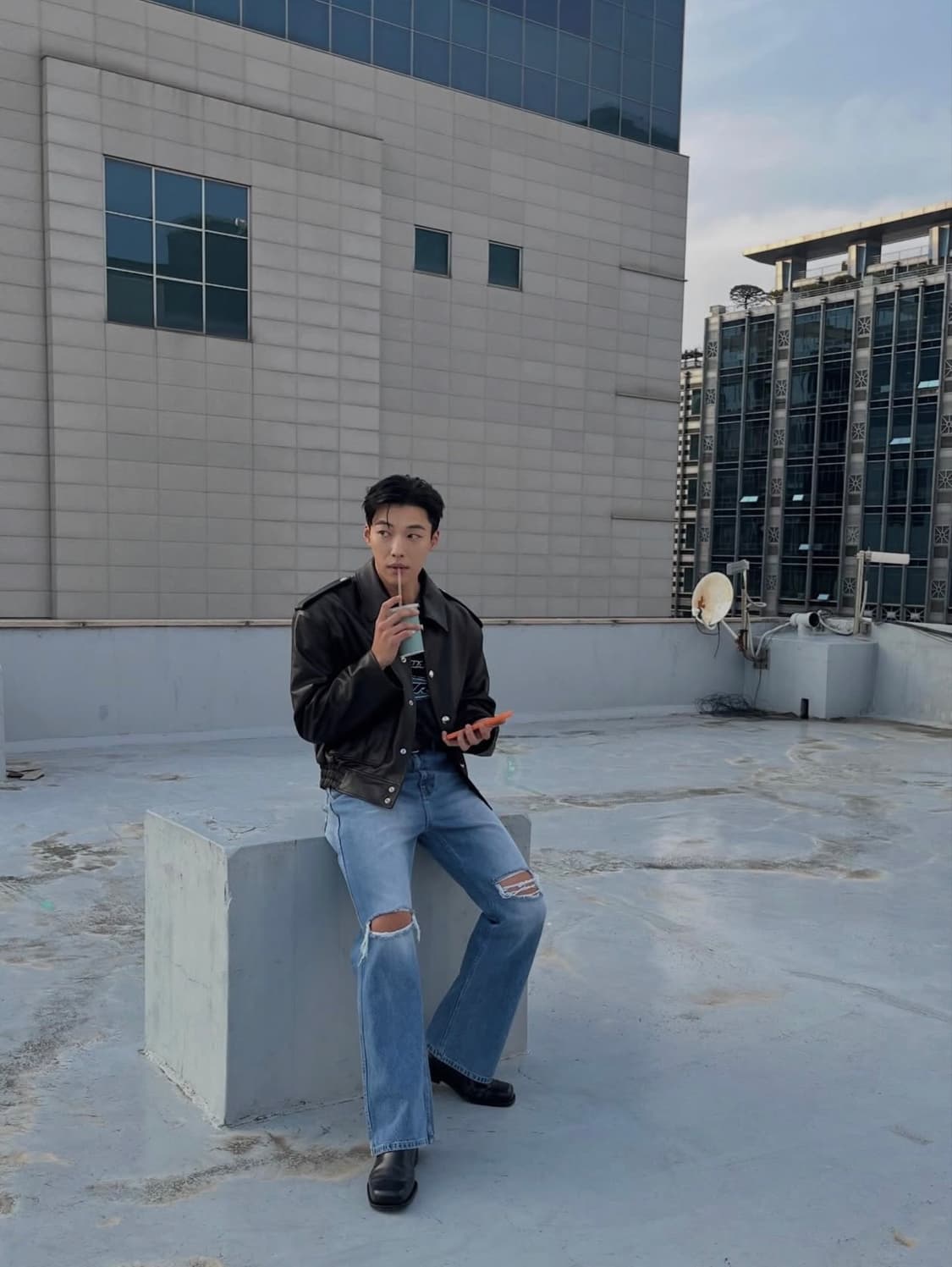 [L] 노이스 로버트 램스킨 레더 가죽 자켓 상품이미지6