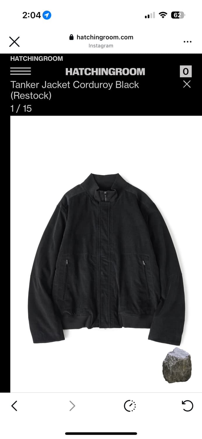 해칭룸 tanker jacket corduroy black 상품이미지1