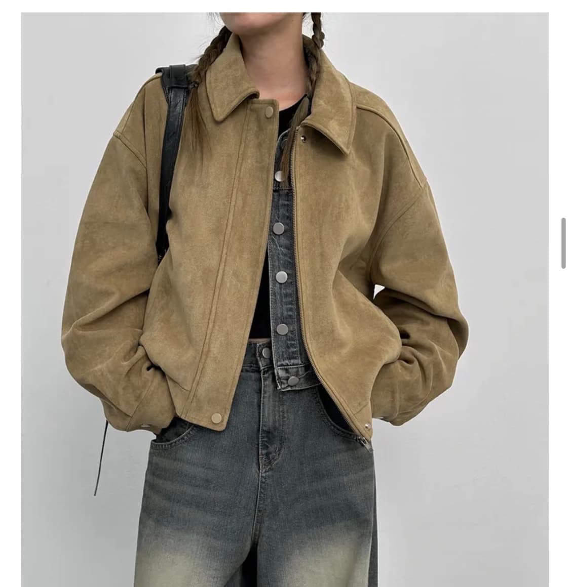 급처) 블랙업 월터 스웨이드 블루종 점퍼 상품이미지2