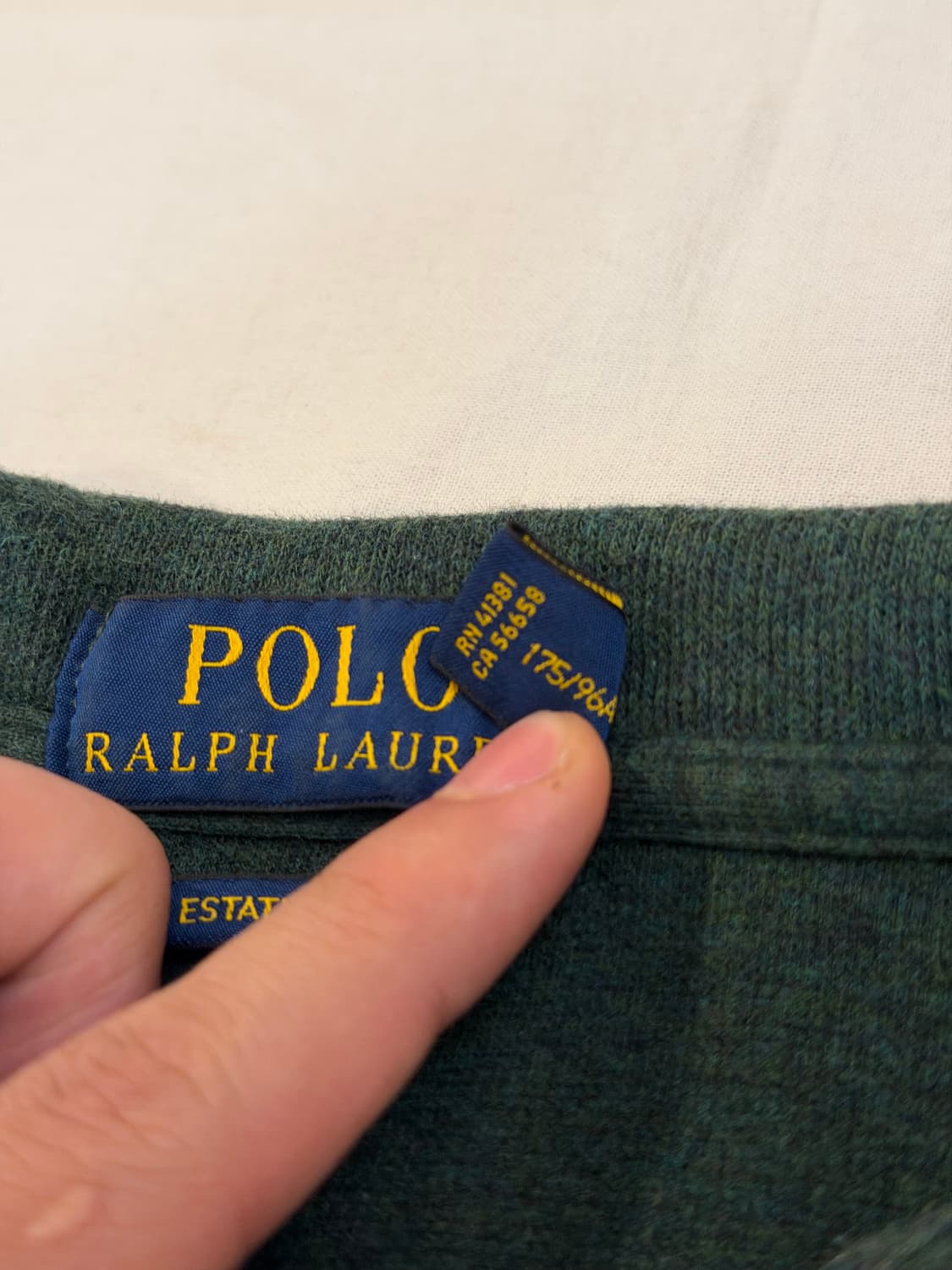 폴로 랄프로렌 반집업 코튼 니트 말차 딥그린 상품이미지3