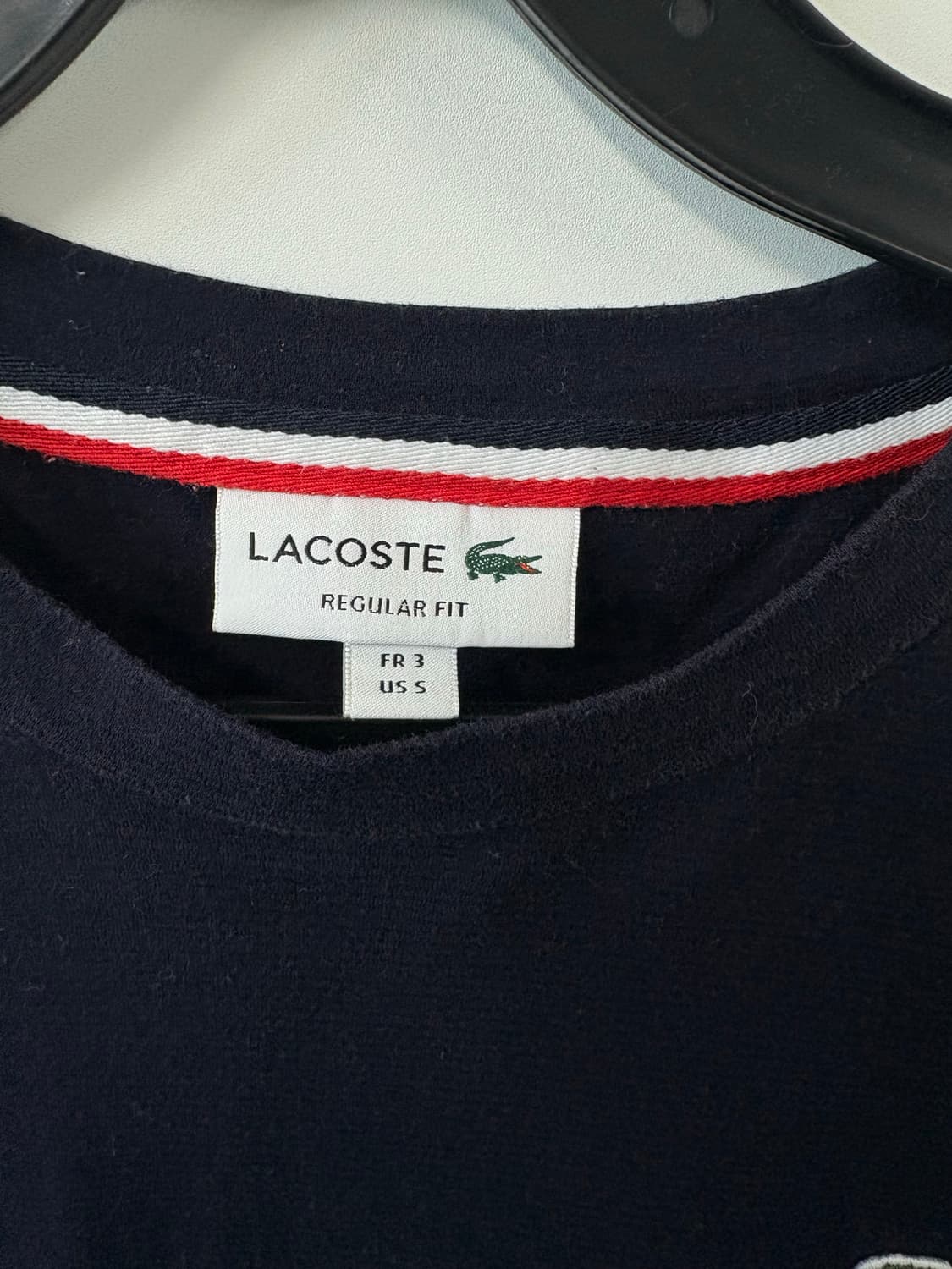 라코스테 네이비 반팔 링거 티셔츠 상품이미지5