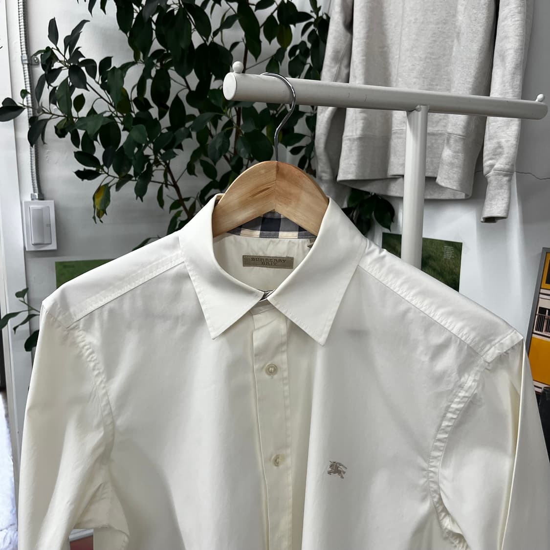 버버리브릿 솔리드 셔츠 M 상품이미지2