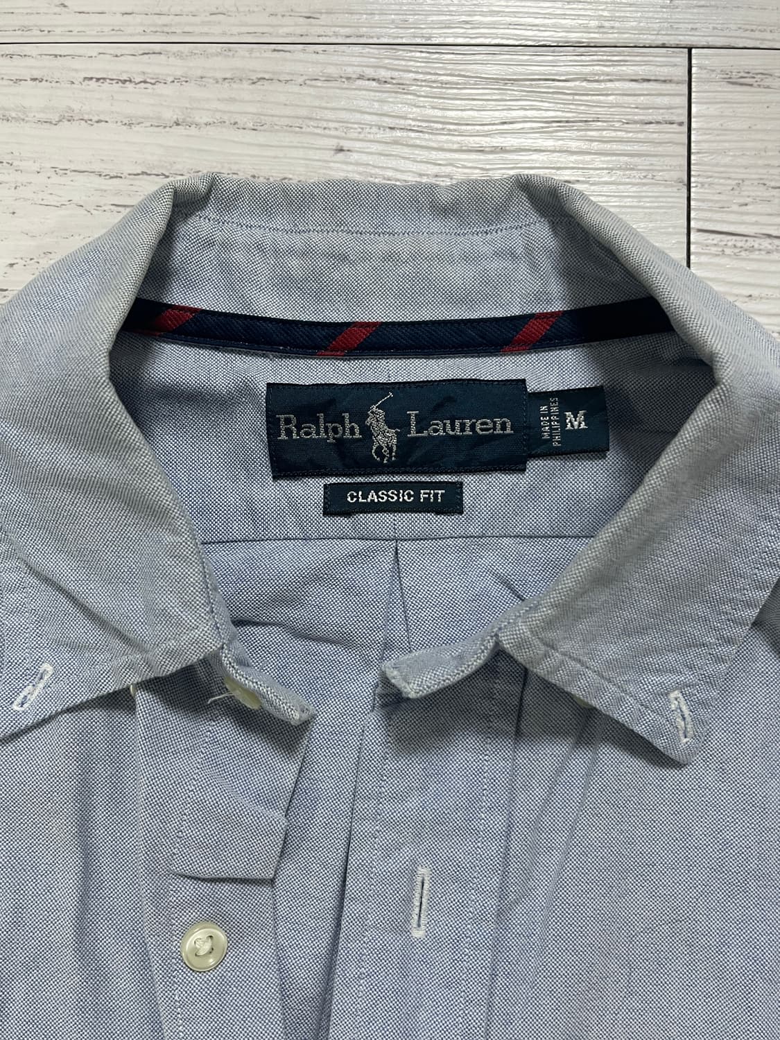 폴로 랄프로렌 셔츠 블루 포니 자수 상품이미지4