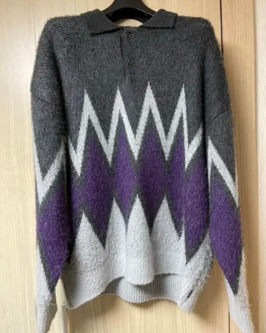 커버낫 아가일 모헤어 니트 XL 상품이미지2