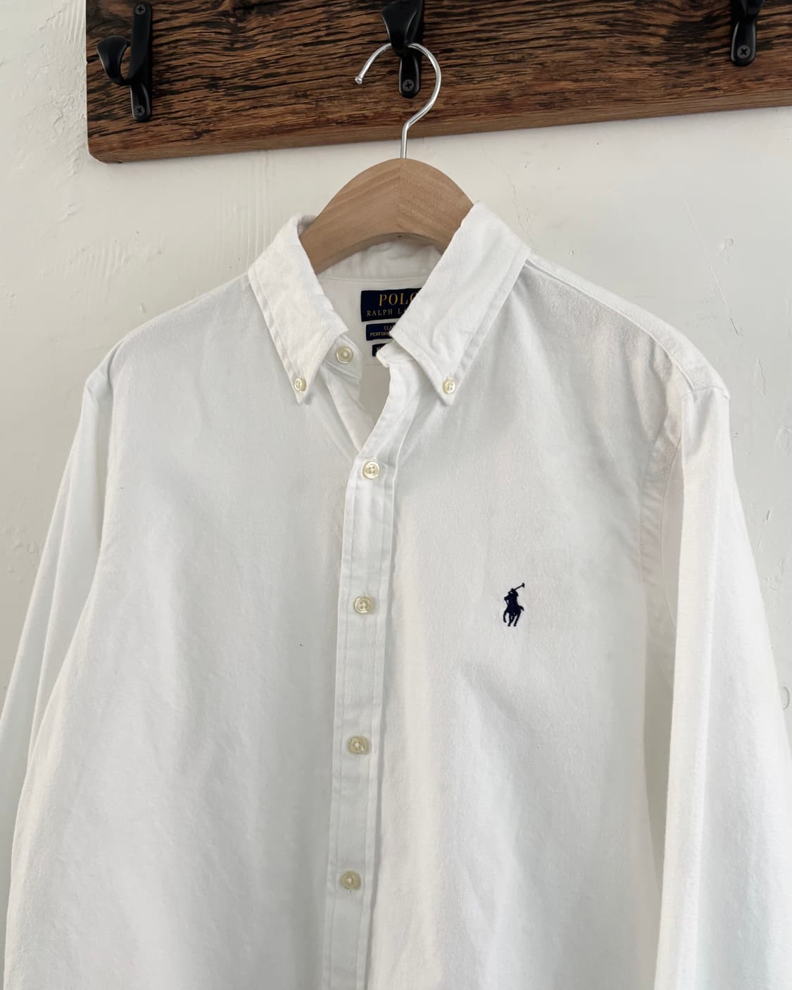 Polo 폴로 랄프로렌 QR 신형 화이트 옥스포드셔츠 상품이미지2