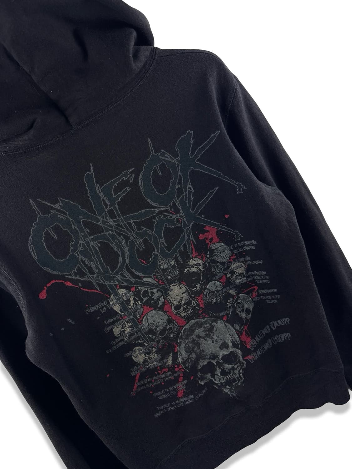 JPN ONE OK ROCK 스컬 백프린팅 슬림후드집업2029 상품이미지3