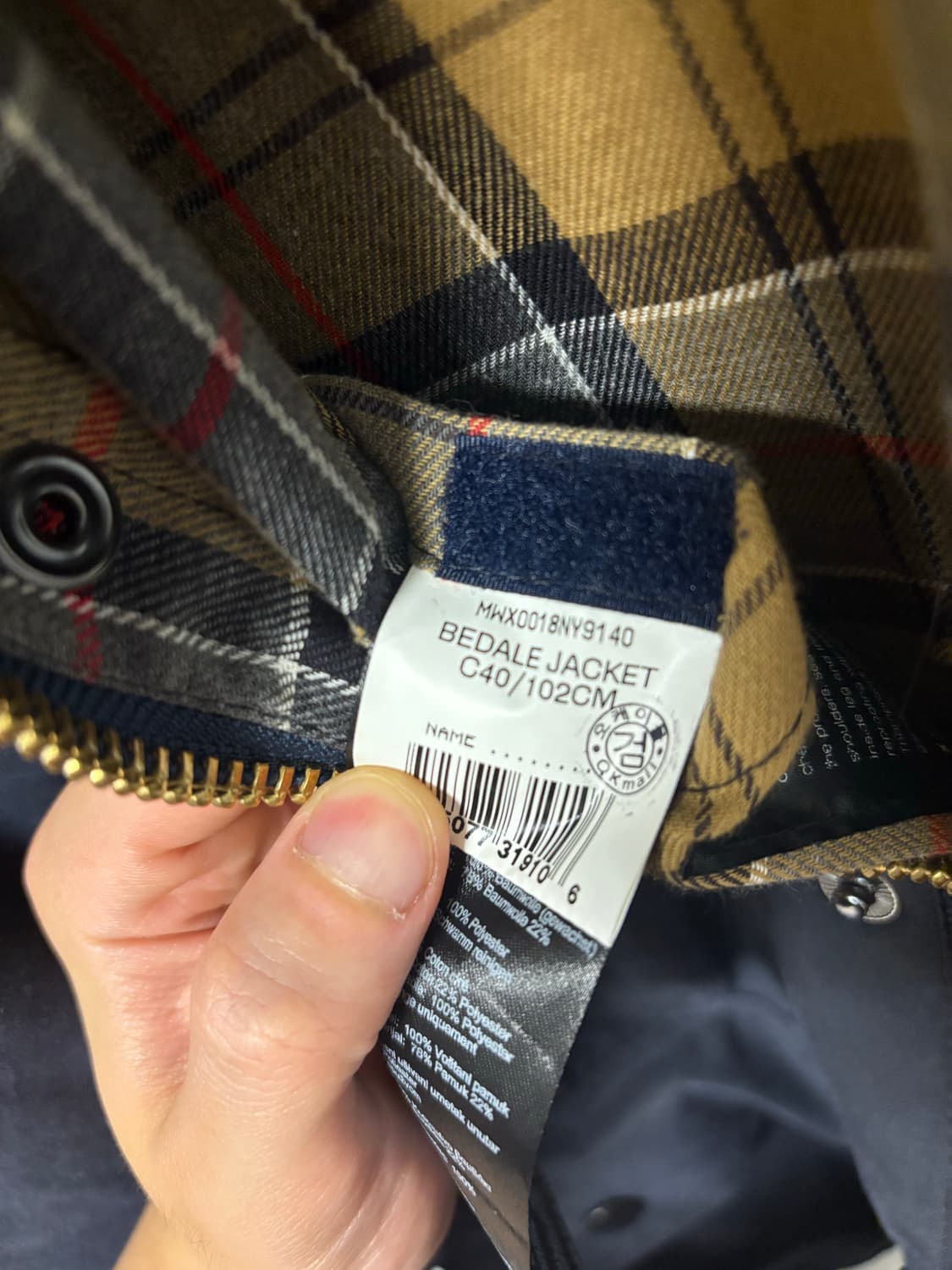 바버 비데일 네이비 40 상품이미지4