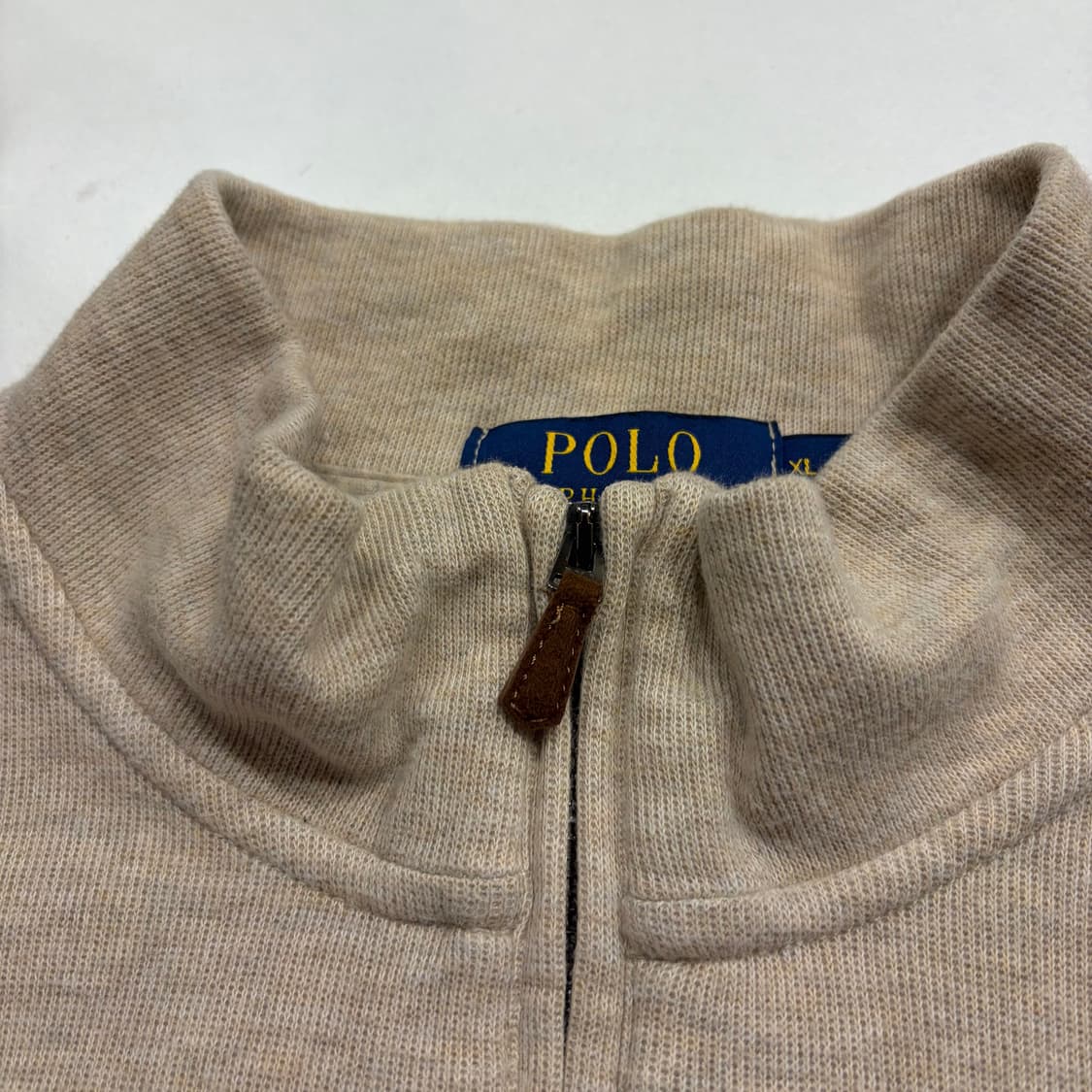 [XL] 폴로 랄프로렌 하프집업 스웨트 셔츠 베이지 C144 상품이미지3