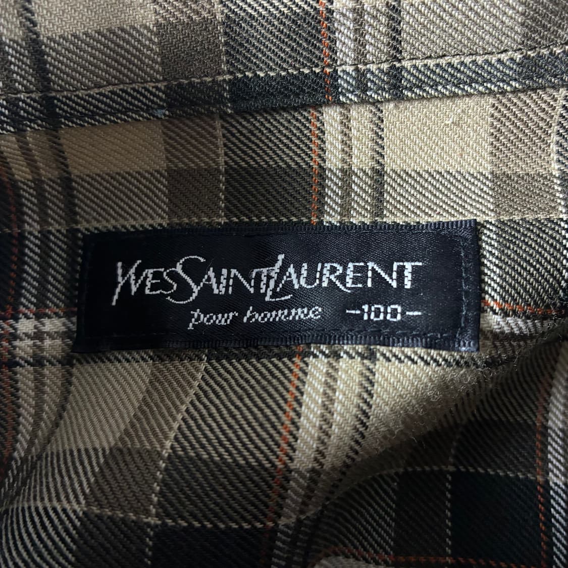 Yves Saint Laurent  입생로랑 울 타탄체크 베이지 셔츠 상품이미지5