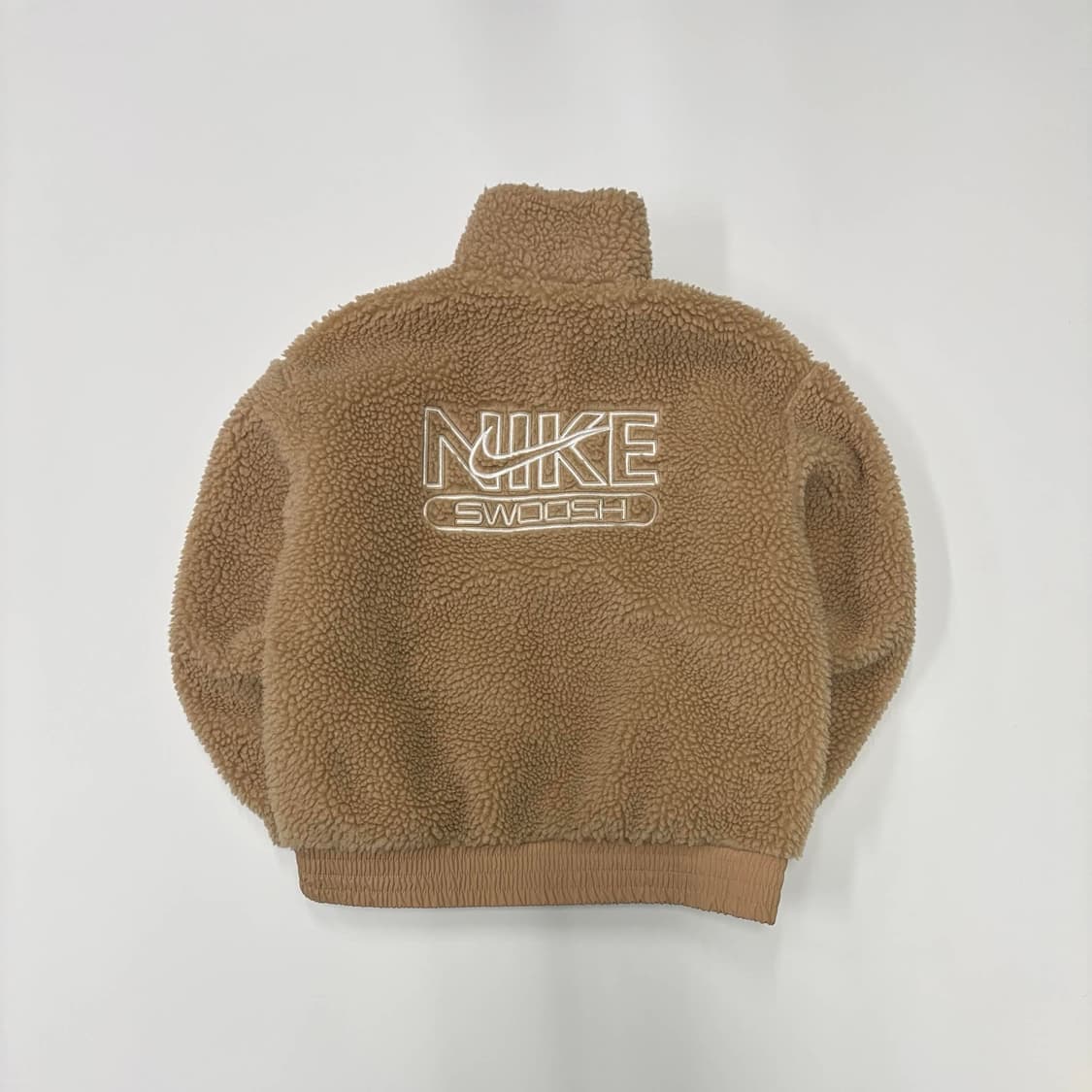 나이키 신형 베이지 플리스 걸즈 자켓 쉐르파 양털 후리스 희귀져지(S) 상품이미지4