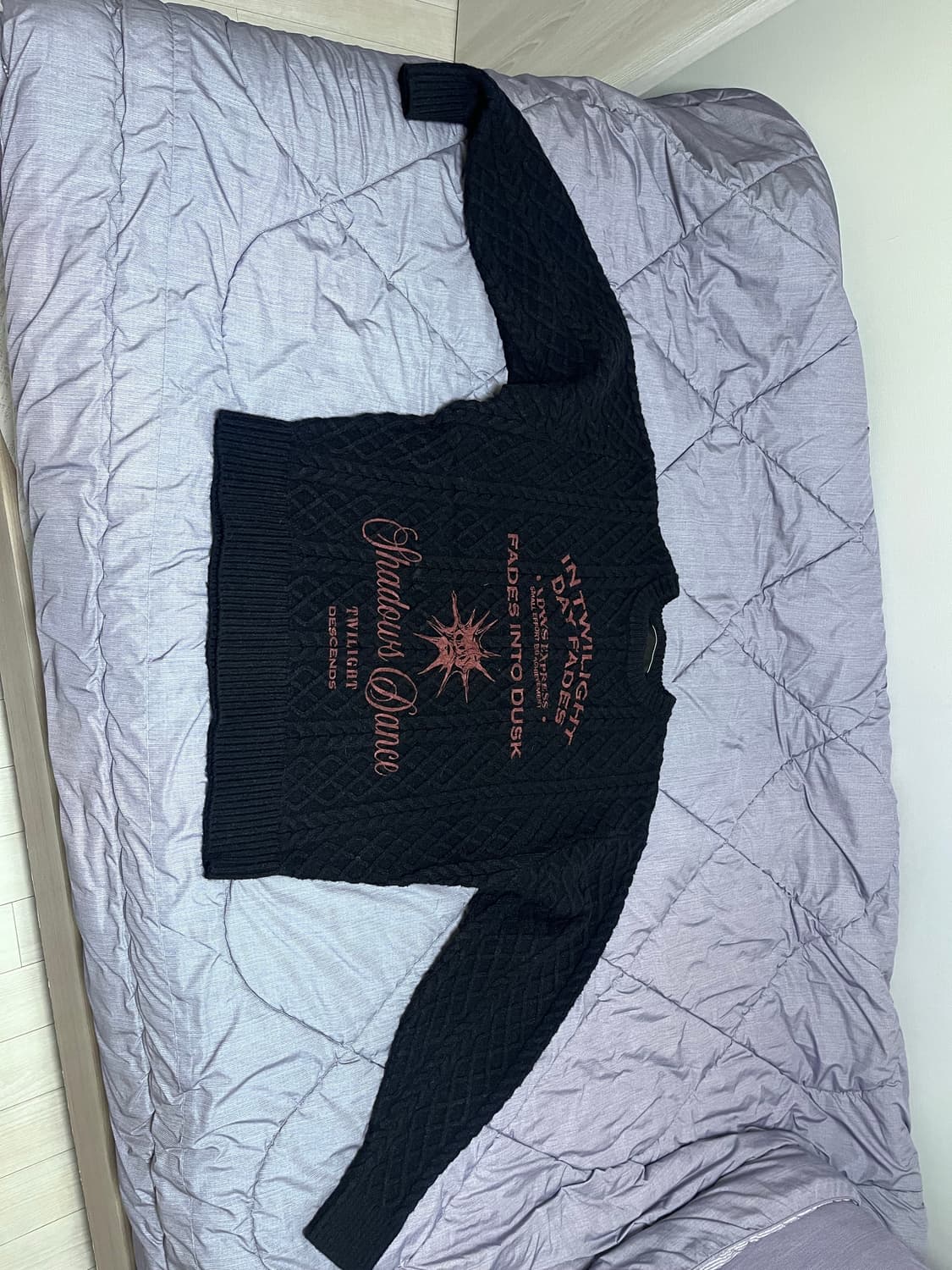 Dusky Day Crewneck Knit Black 상품이미지5