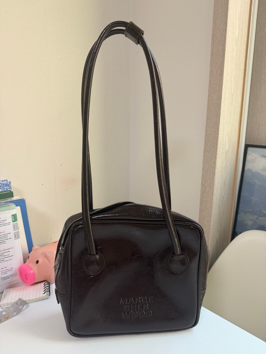 [exclusive]P/PING SHOULDER_wine 상품이미지1