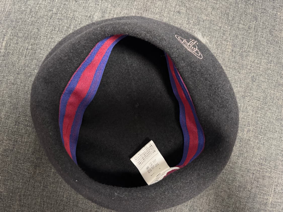 비비안웨스트우드 울 베레모 블랙 상품이미지3