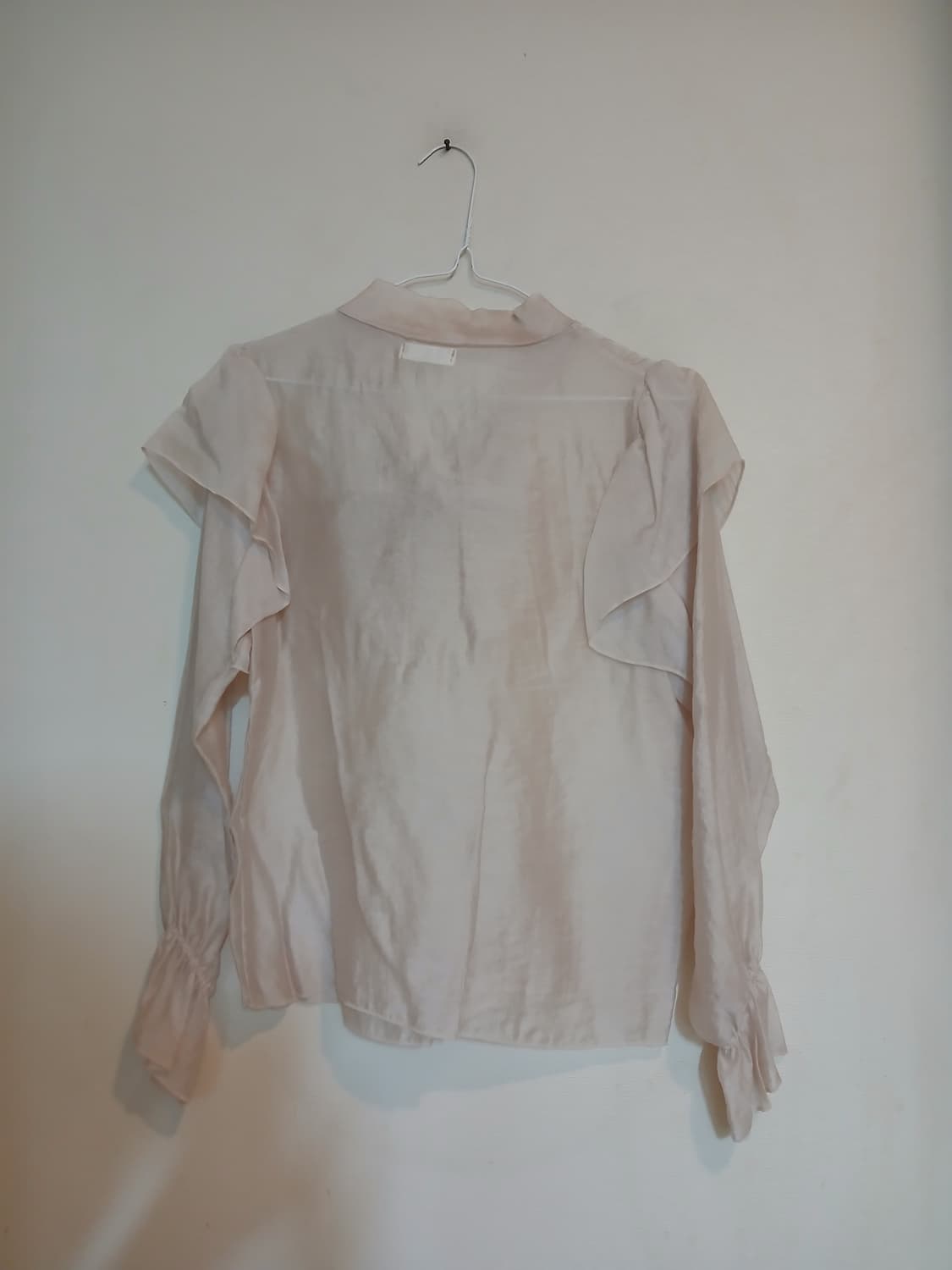 새상품 로맨틱 홀리몰리 시스루 프릴 타이 리본 블라우스 홀복 파티룩 셔츠 상품이미지4