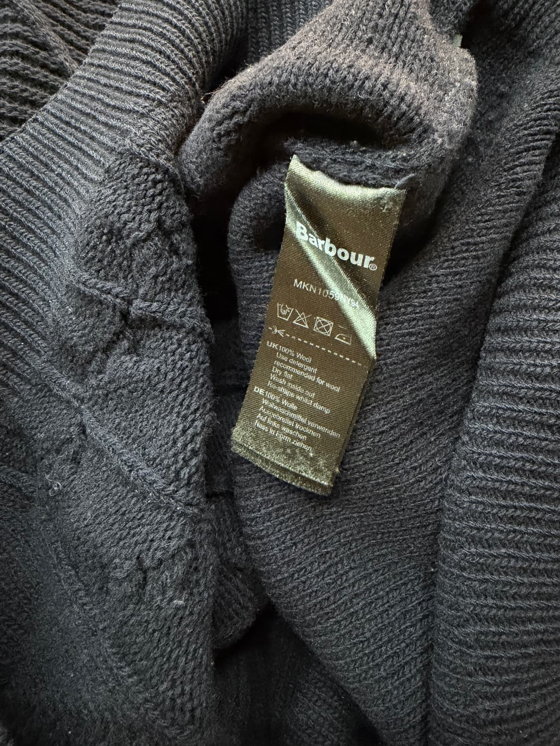 M/ 바버 피셔맨 아란 울 니트 상품이미지8