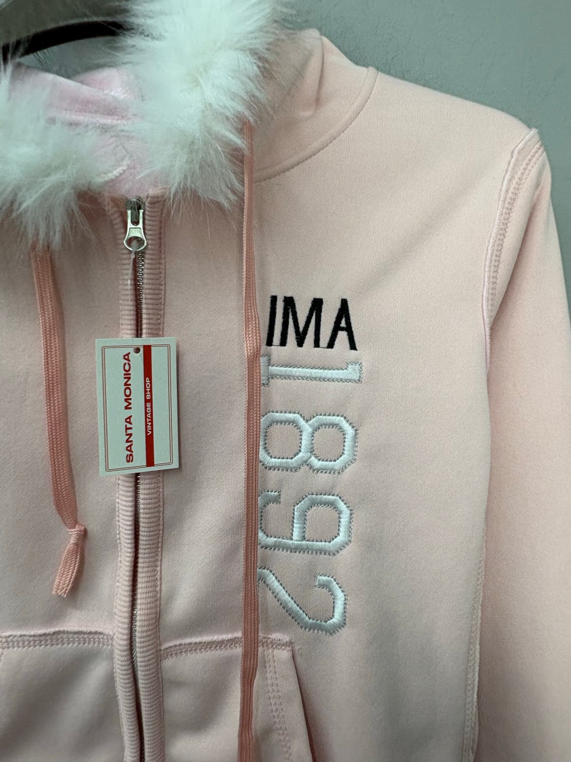 빈티지 y2k 핑크 퍼 후드집업 A3043 상품이미지3