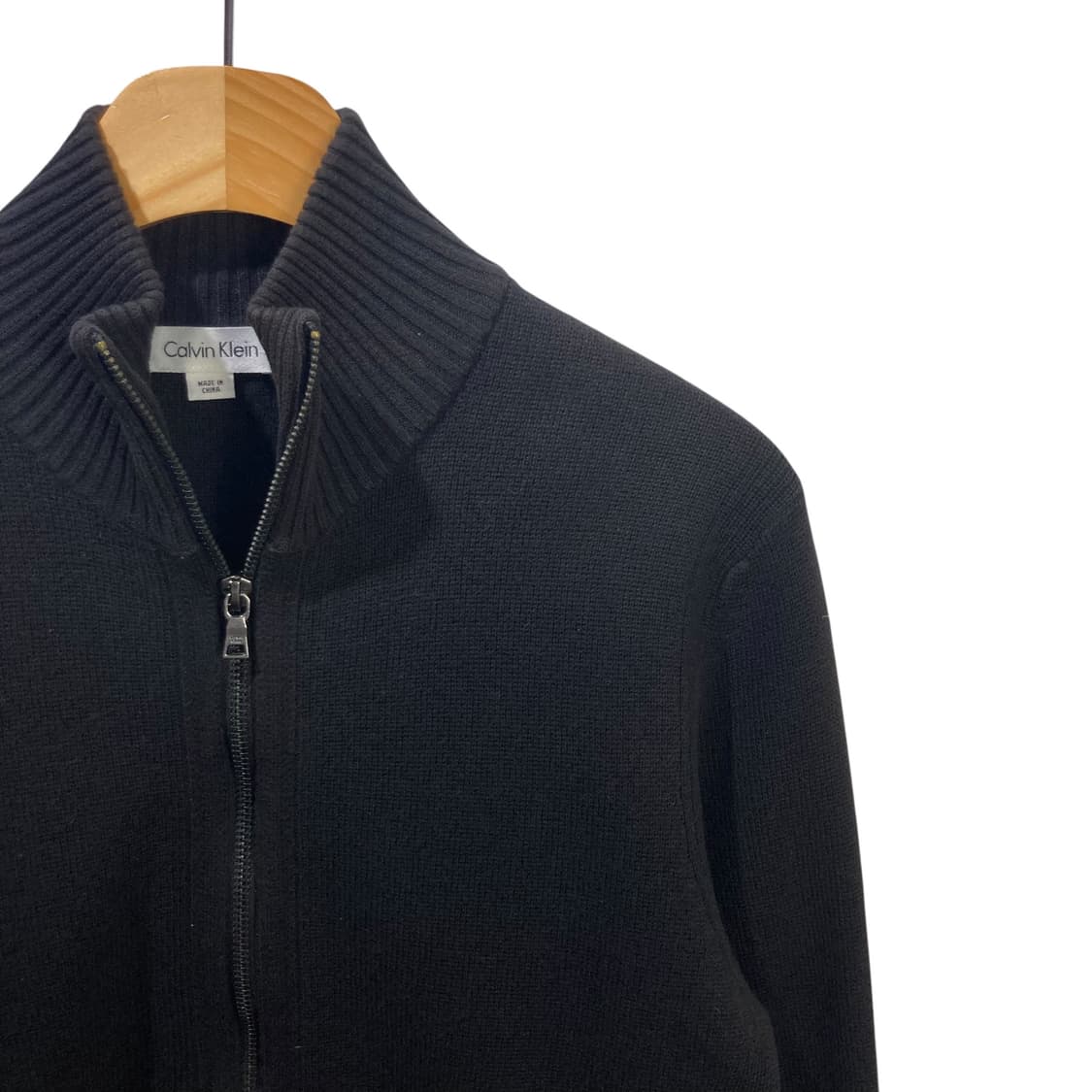 캘빈클라인 블랙 니트집업 상품이미지3