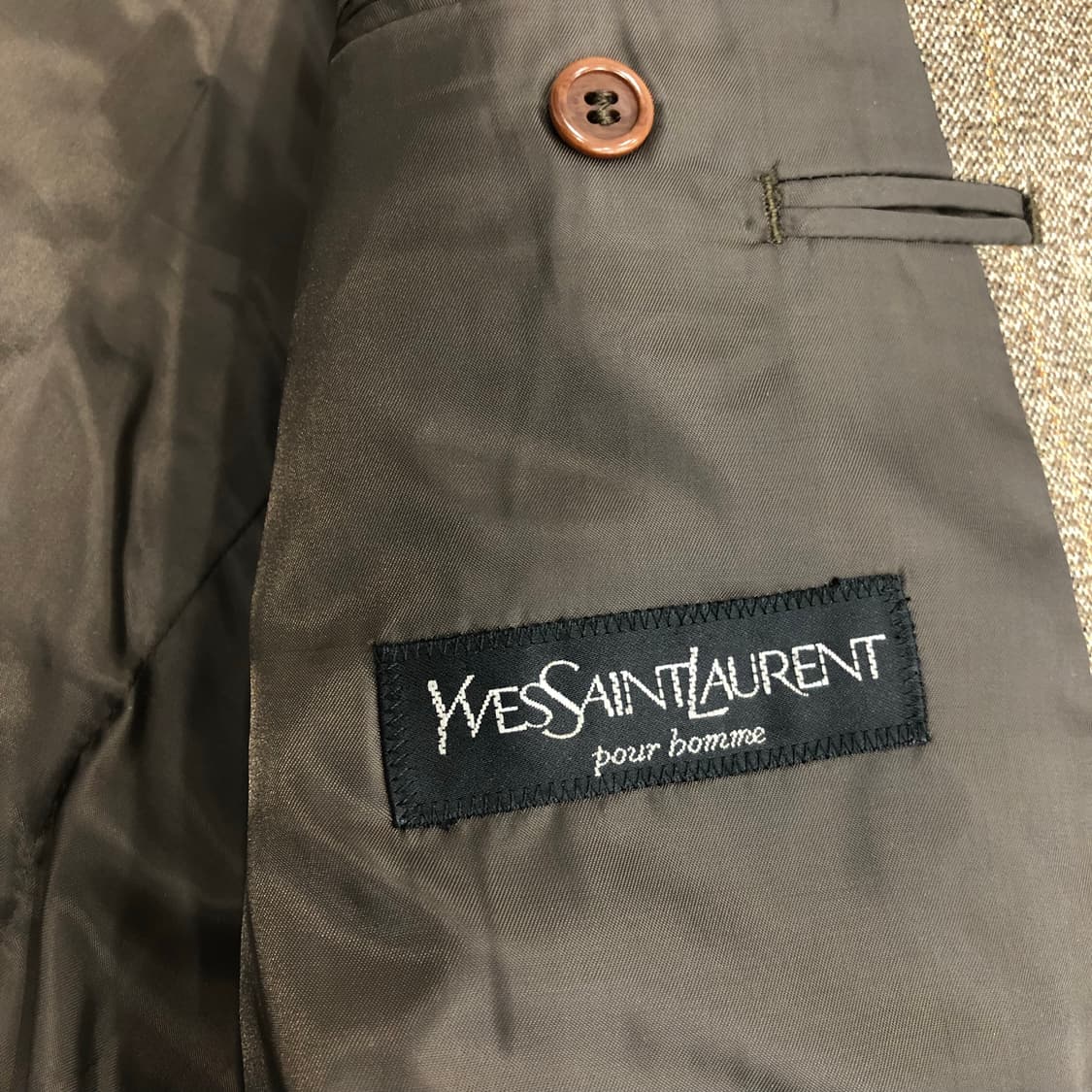 입생로랑 대디핏 헤링본 캐시미어 울 블레이저 자켓  상품이미지4