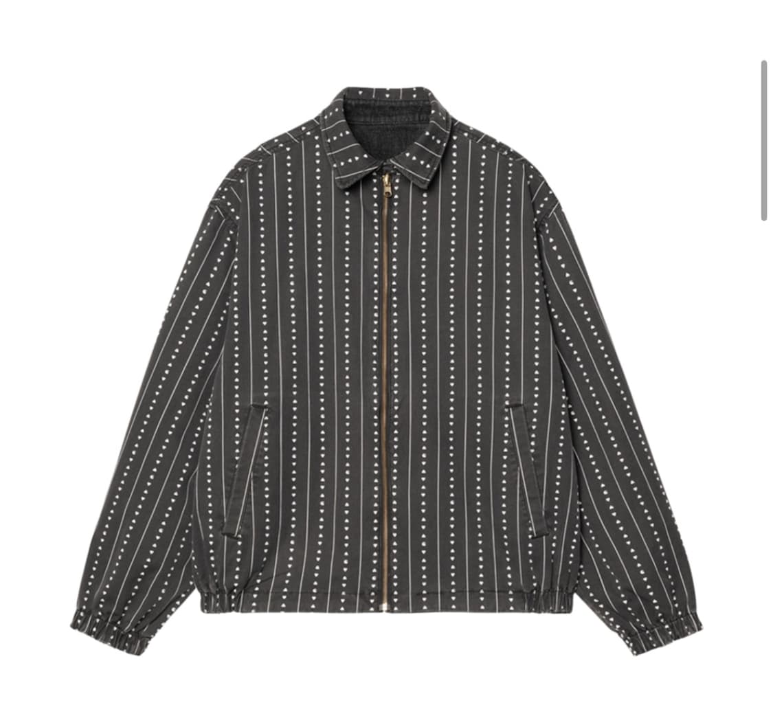 칼하트 wip 허드슨 리버시블 자켓 블랙 스톤 워시드 상품이미지2