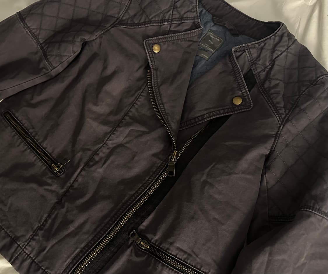 Gap 갭 y2k gray 워싱바이커자켓 상품이미지2