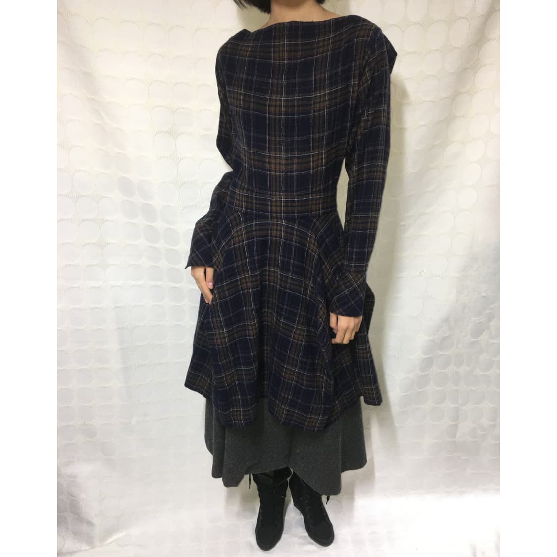 viviennewestwood체크 울 원피스 상품이미지1