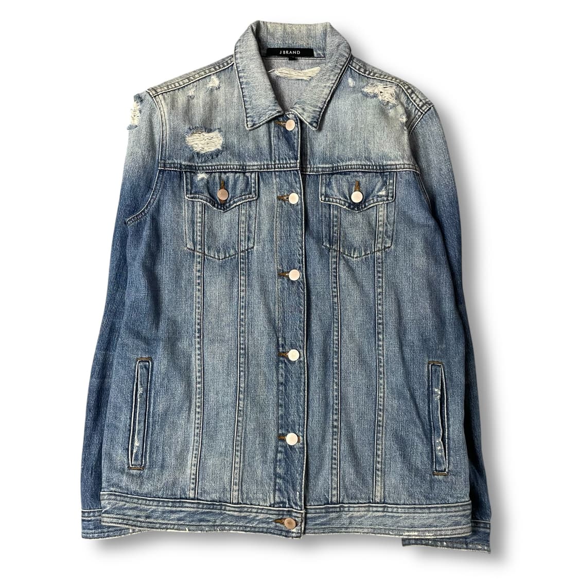 제이브랜드 연청 데미지 데님 자켓 상품이미지1