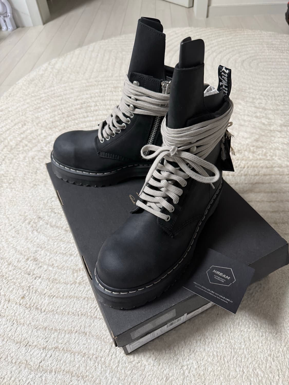 닥터마틴 x 릭 오웬스 쿼드 솔 스틸 토 부츠 43 (280) 상품이미지6