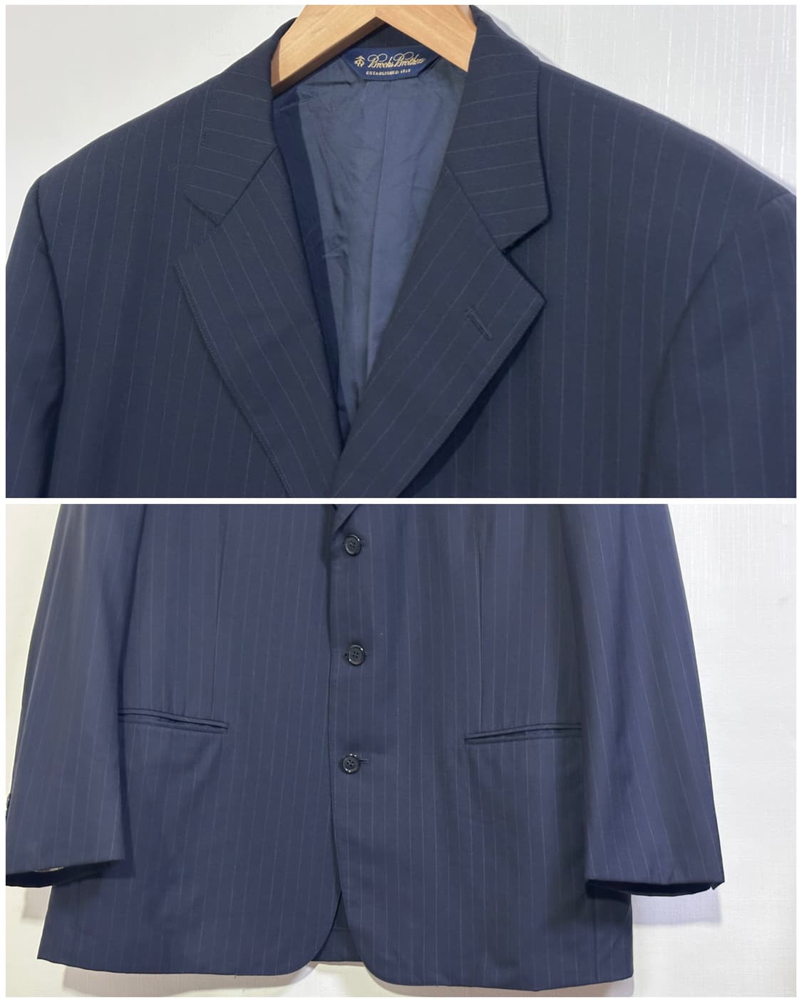 브룩스브라더스 스트라이프 블레이저/105-110/네이비 상품이미지5