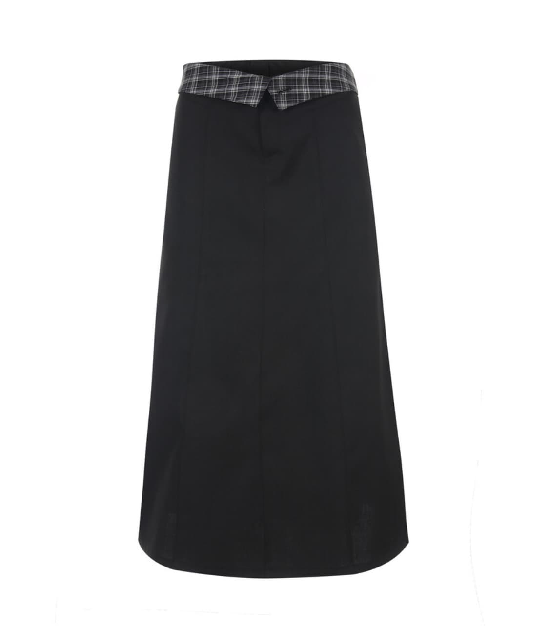 wsc 아카이브 folded check maxi skirt 상품이미지1
