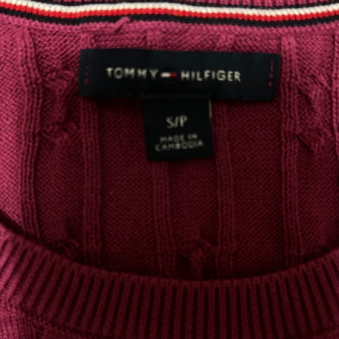 타미힐피거 미니플래그 케이블 크루넥 니트 S/90 상품이미지3