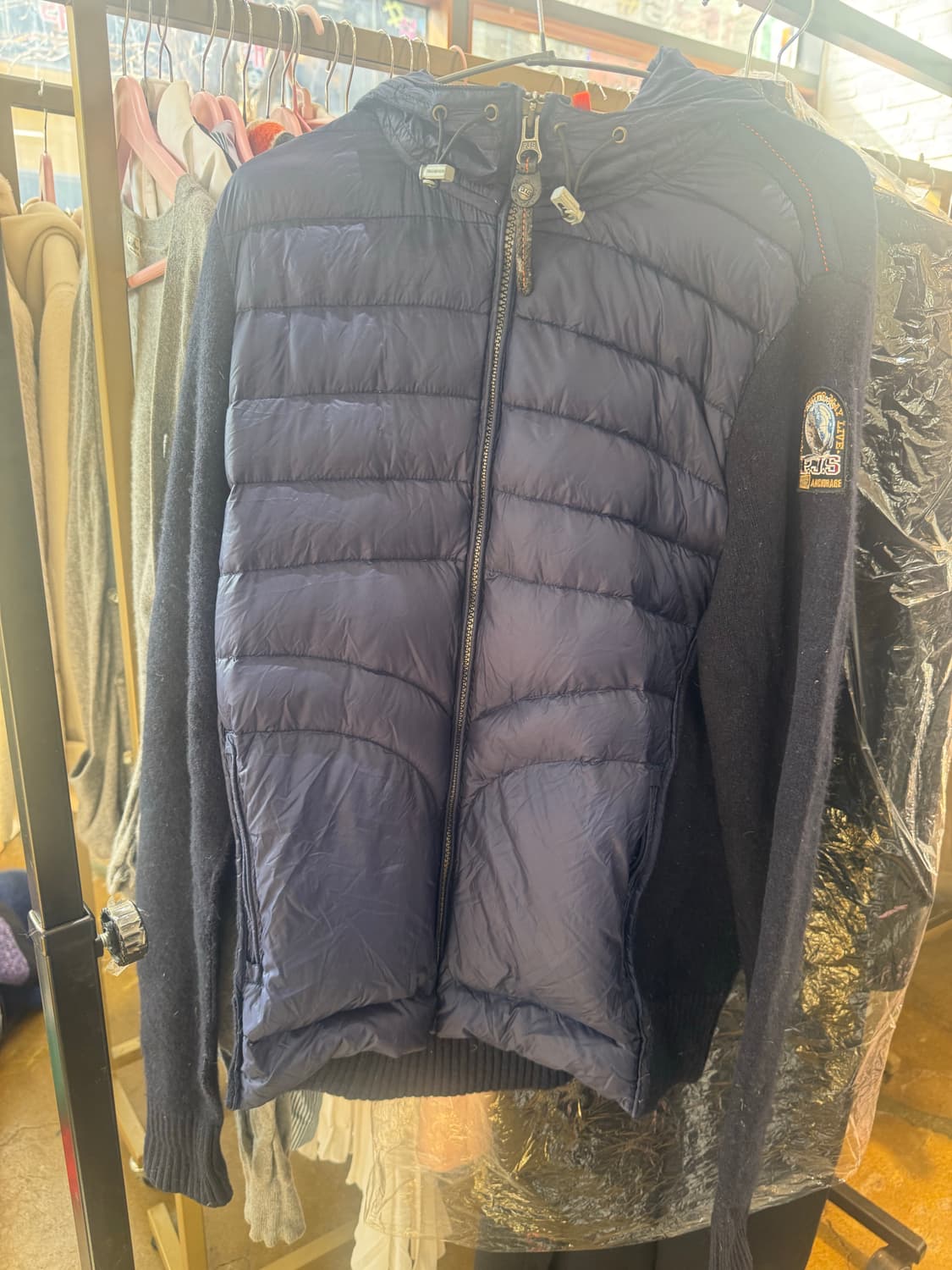 파라점퍼스 여성 니트 패딩 XL 네이비 상품이미지1