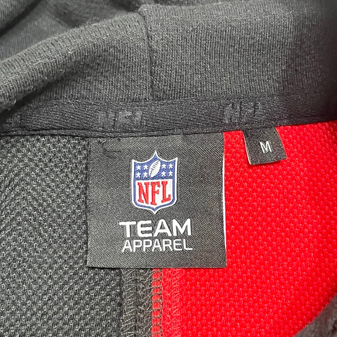 NFL 팀복 블랙 레드 배색 후드티셔츠 남성M 상품이미지4