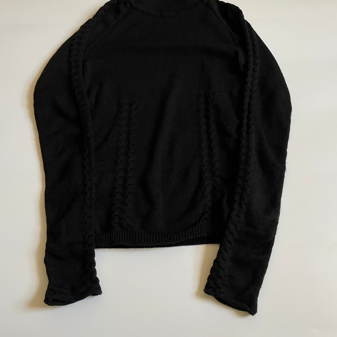 MIUMIU 케이블 터틀넥 블랙 38 상품이미지3