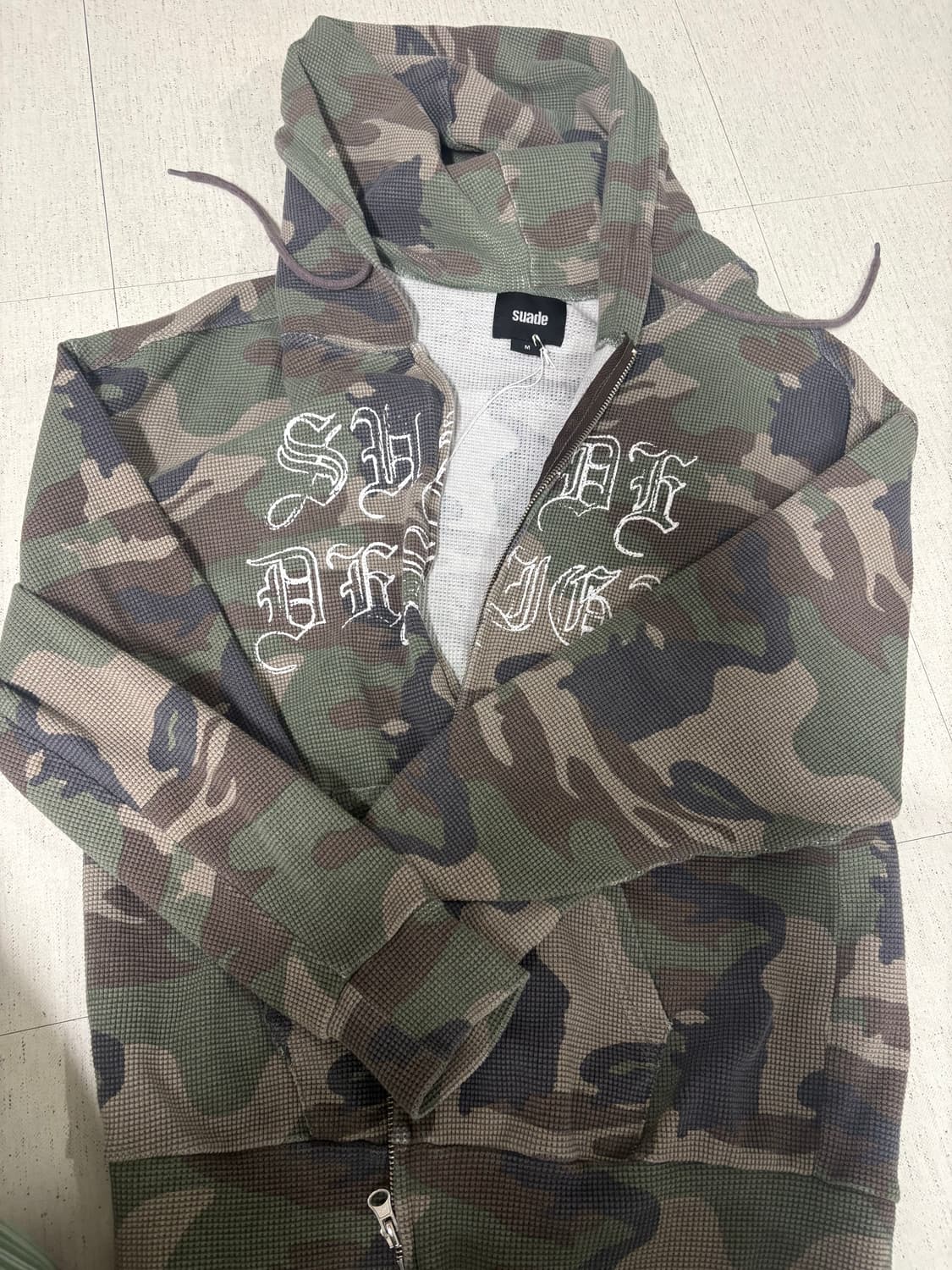 스웨이드 카모 집업 상품이미지1