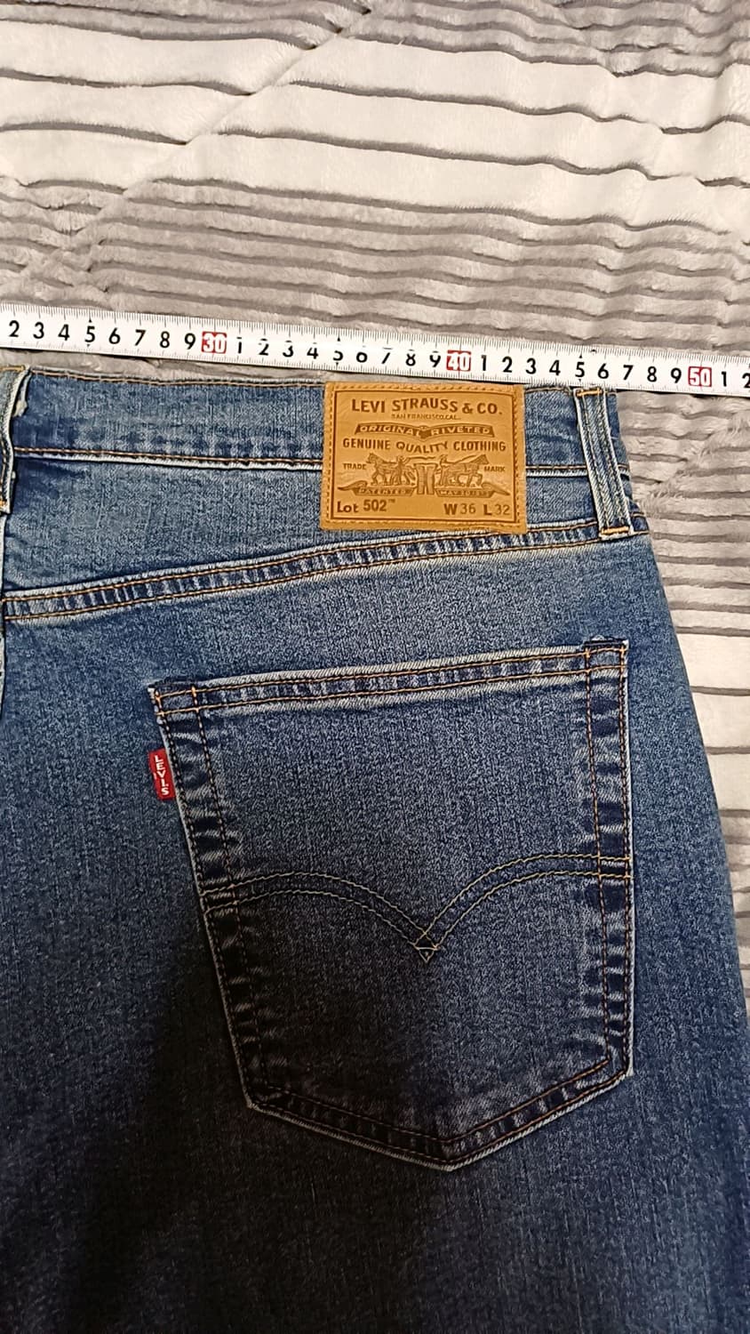 리바이스 502 미세한약기모 스판청바지 36인치 기장105 상품이미지8