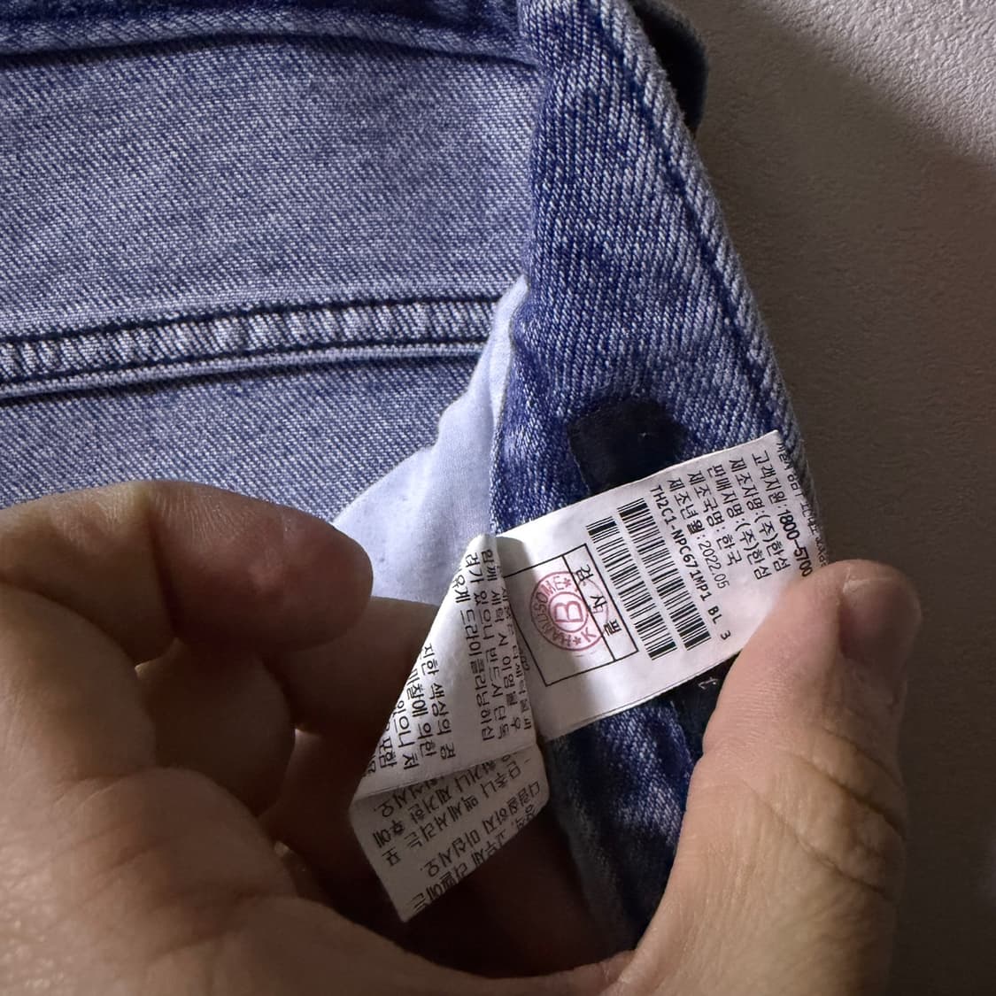 타임 테이퍼드 핏 연청 데님진 82 (여성 66-77정도) 상품이미지8